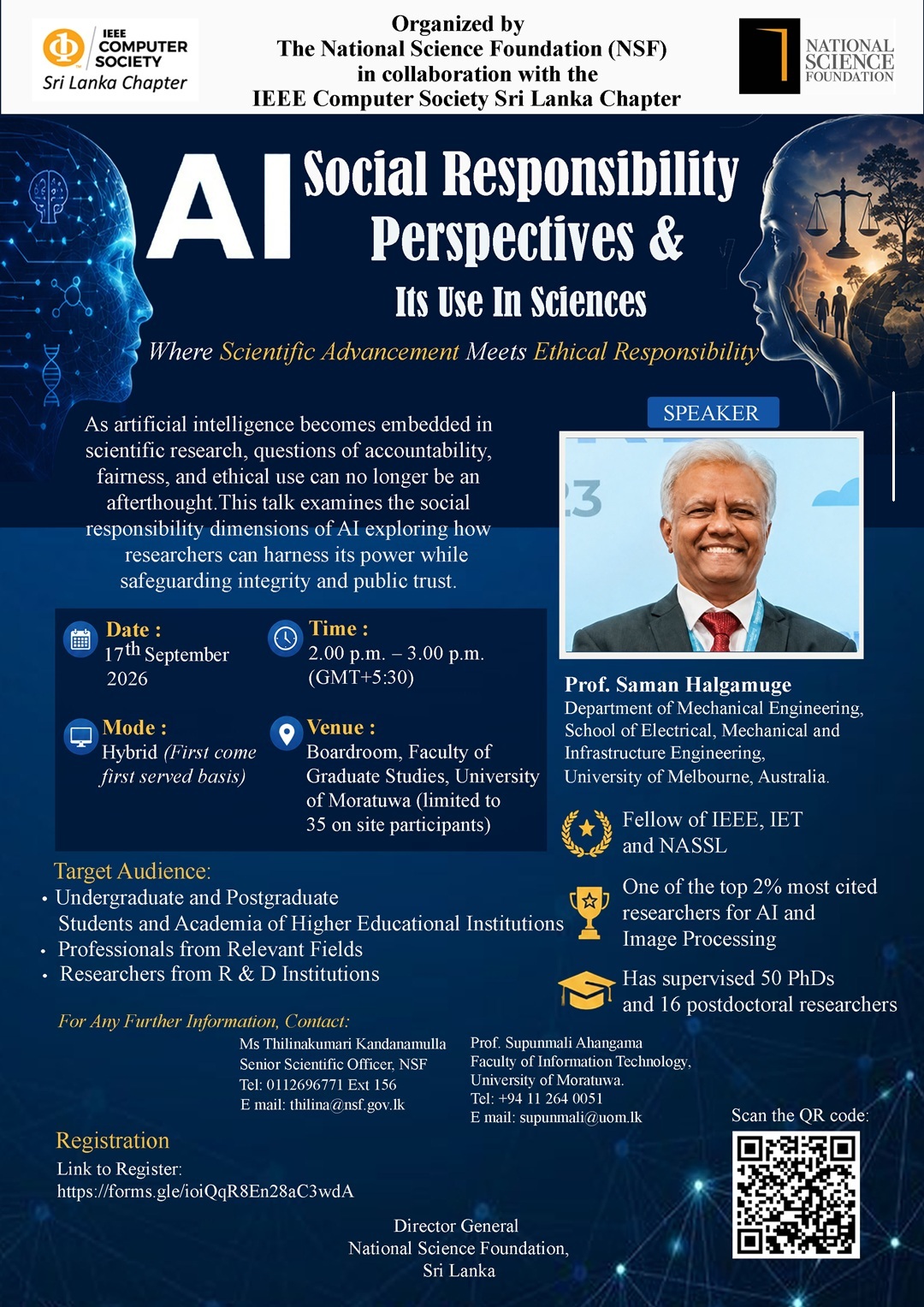 Webinar on AI Social Responsibility Perspectives and its used in Sciences